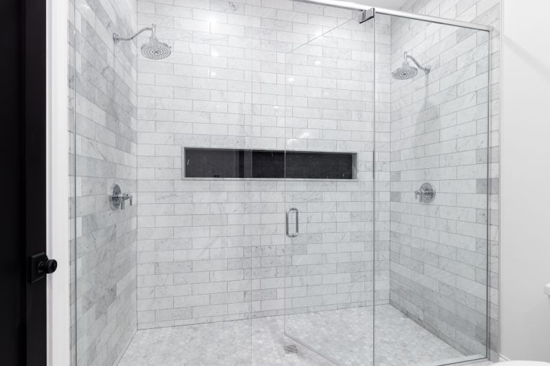 Open Layout Shower with Minimal Frame